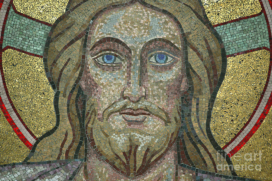 Jesus mosaic Photograph by French School