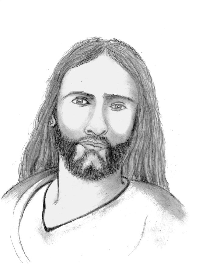 Jesus sketch. Life people. Drawings. Pictures. Drawings ideas for kids.  Easy and simple.