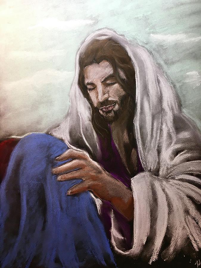 Jesus prays Pastel by James Henderson - Fine Art America