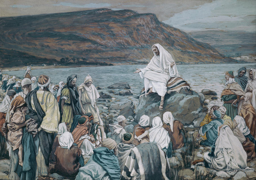 Jesus Teaching By James J. Tissot by Artist James Tissot