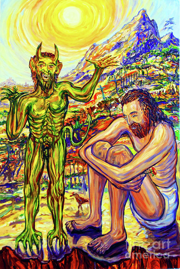 jesus vs devil drawing