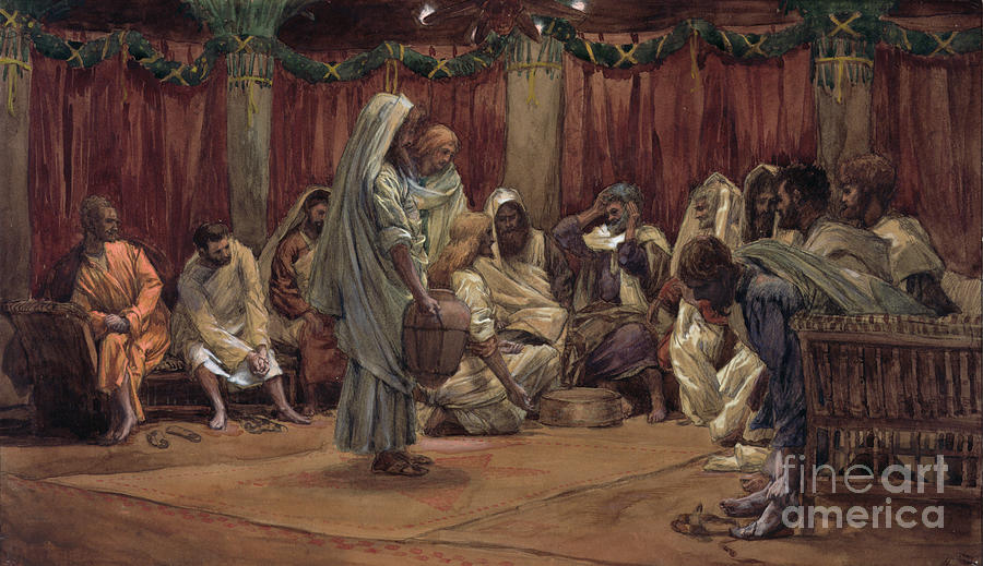 1st Century Photograph - Jesus Washing The Disciples Feet, Illustration For the Life Of Christ, C.1886-94 by James Jacques Joseph Tissot