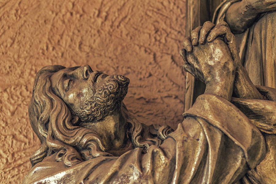 Jesus with praying hands Photograph by Vivida Photo PC
