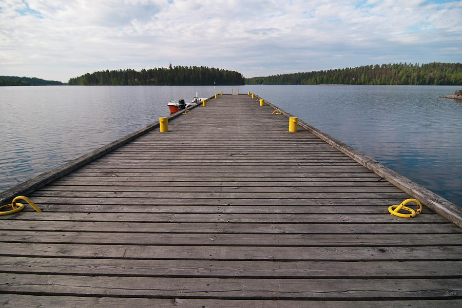 Jetty On A Lake Photograph by Pedre