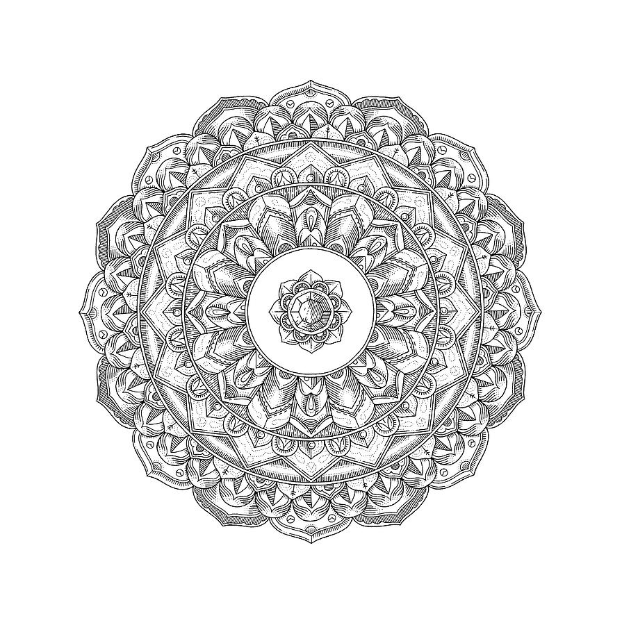 Mandala Digital Art - Jewel Mandala by Filippo Cardu