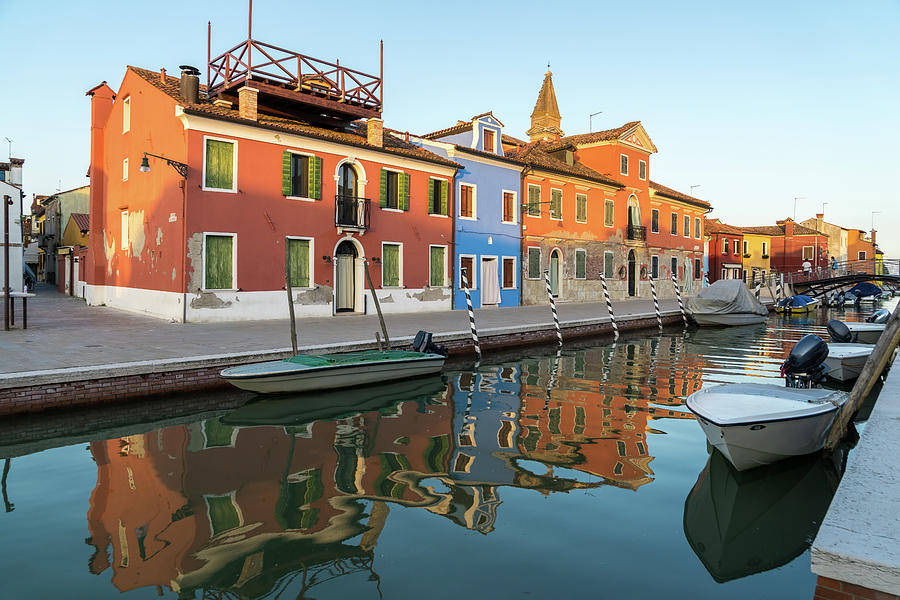 Jewel-toned Island - Isola Di Burano Silky Canal Ripples And A Signature Altanella Photograph