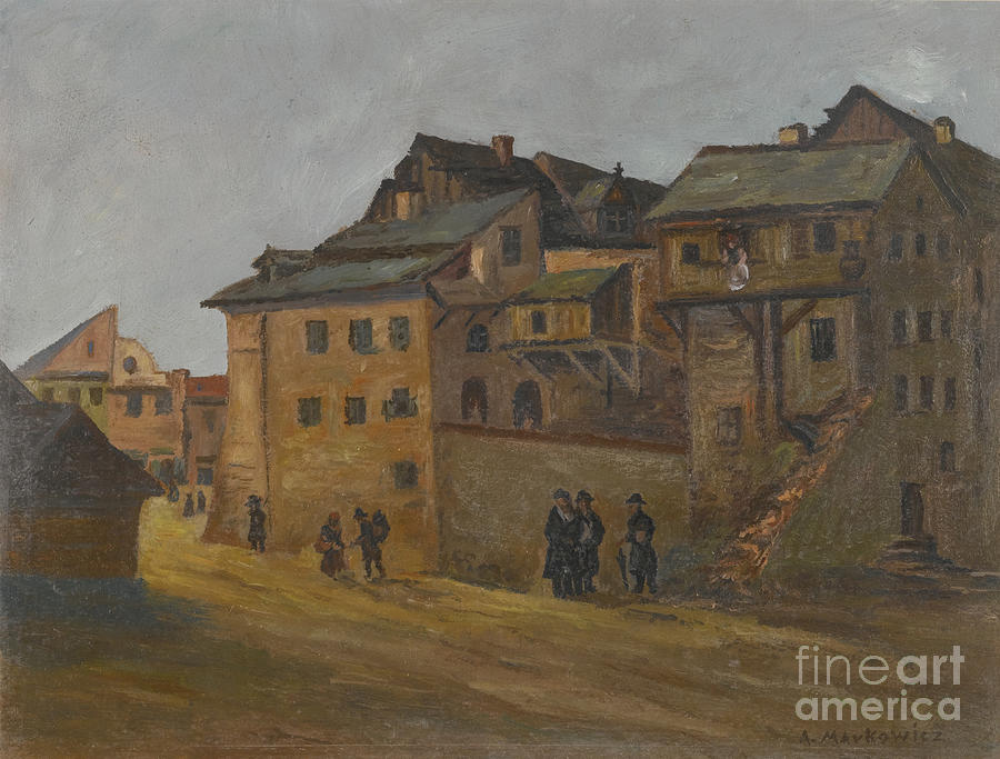 Jewish Quarter In Krakow Artist Drawing by Heritage Images