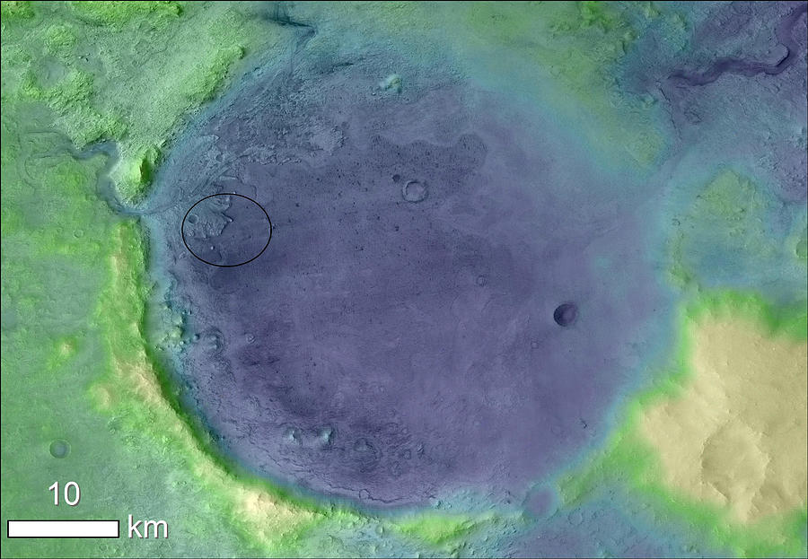 Jezero Crater, Mars Photograph by Science Source