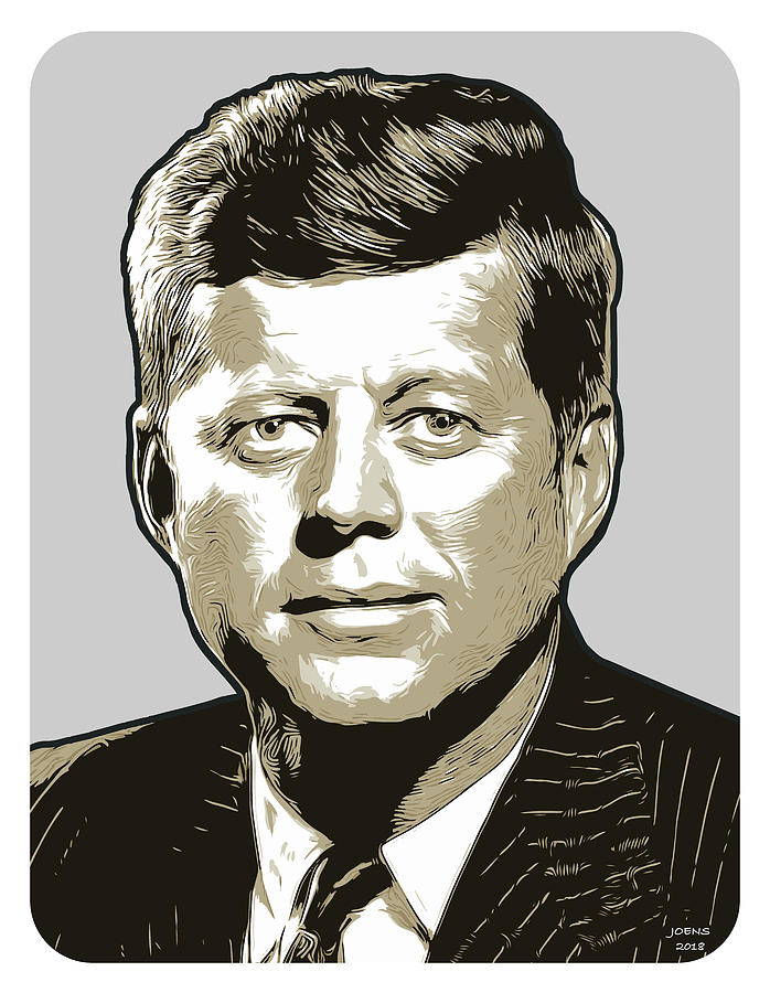 John F Kennedy Digital Art - JFK by Greg Joens