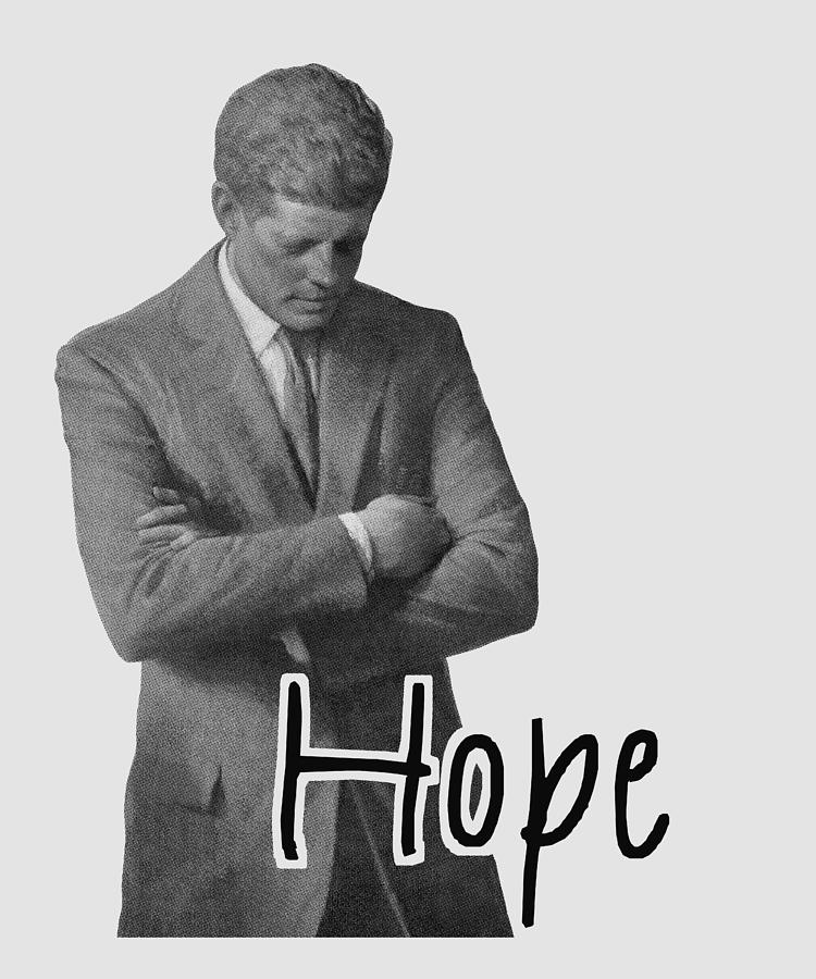 John F Kennedy Digital Art - JFK - Hope  by War Is Hell Store