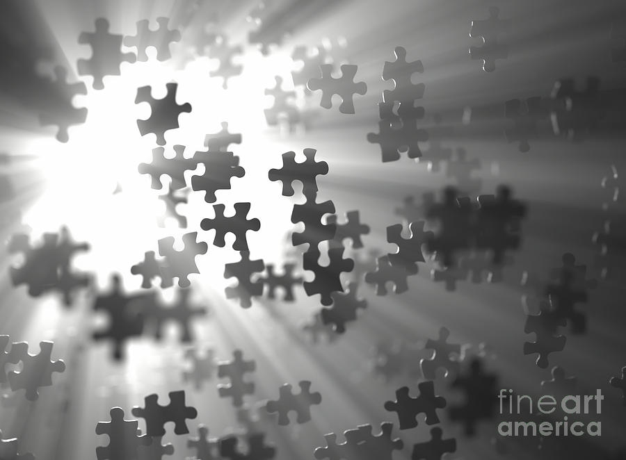 Jigsaw Puzzle Backlit Photograph by Ktsdesign/science Photo Library