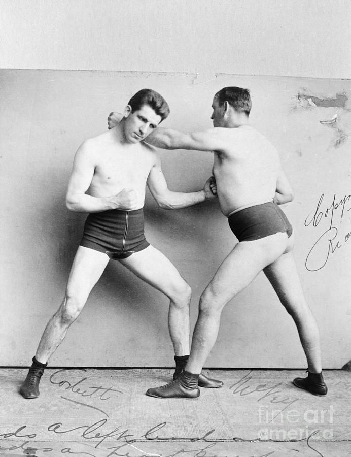 Jim Corbett And Mcvey Sparring Photograph by Bettmann