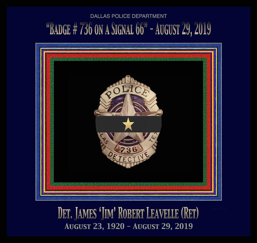 Jim Leavelle Tribute Poster Mixed Media by Robert J Sadler