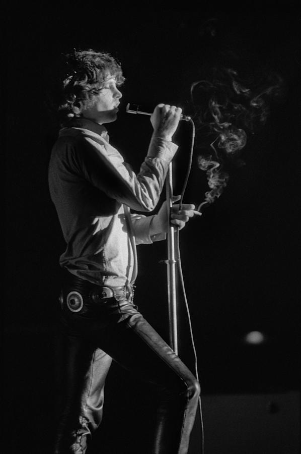 Rock Music Photograph - Jim Morrison Live by Michael Ochs Archives