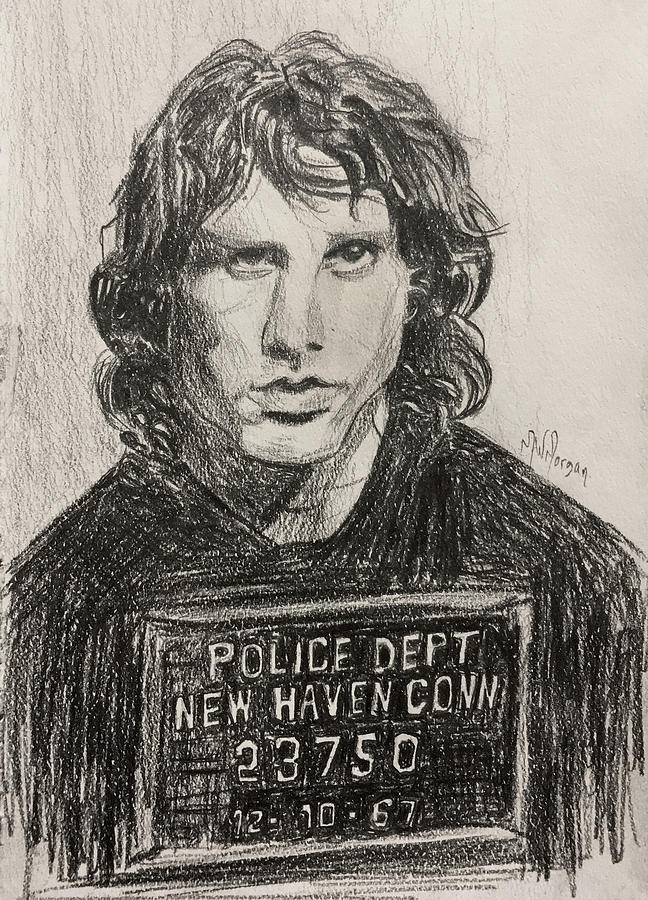 Jim Morrison Drawing by Michael Morgan