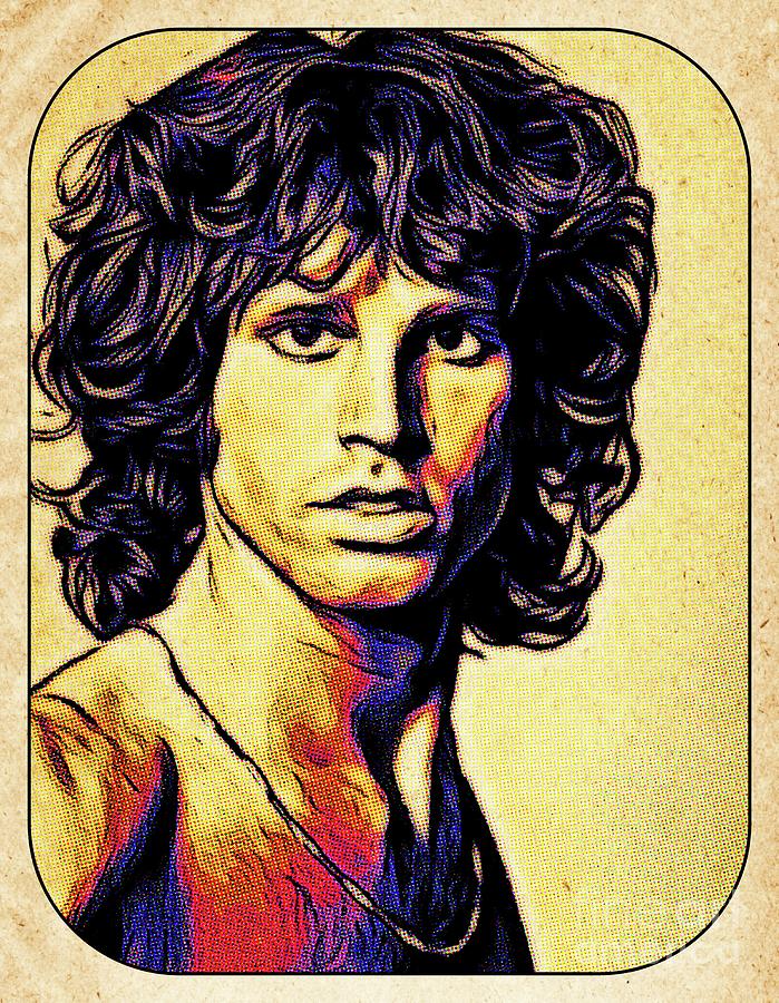 Music Digital Art - Jim Morrison, Singer by Esoterica Art Agency