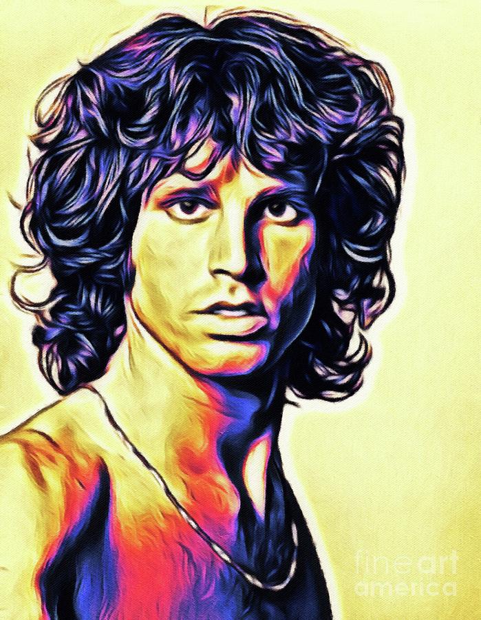 Jazz Painting - Jim Morrison, Singer by Esoterica Art Agency