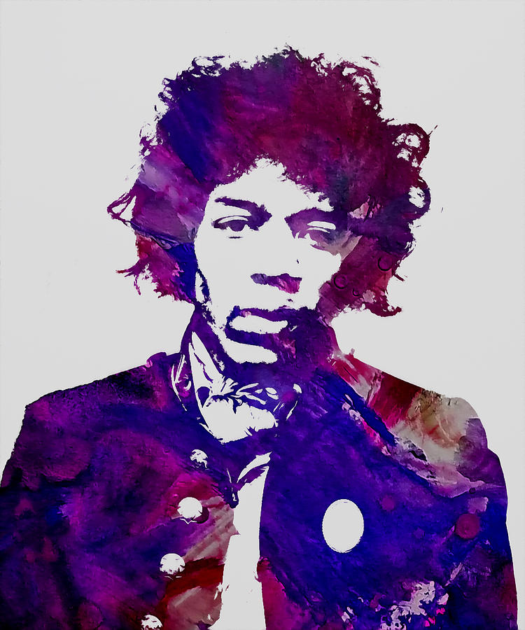 Jimi Hendrix 7g Mixed Media by Brian Reaves