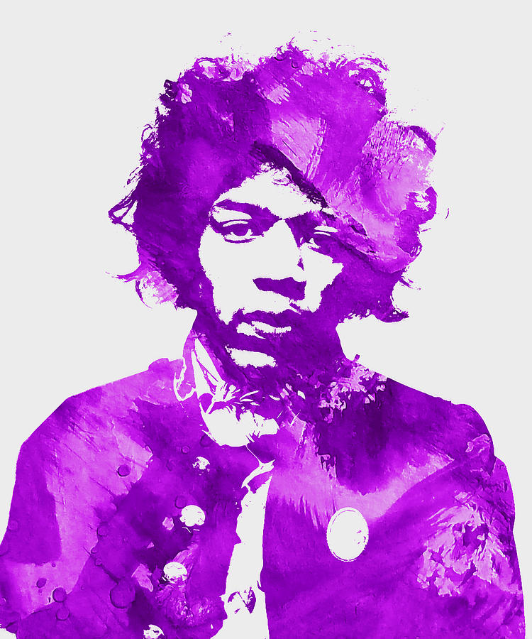 Jimi Hendrix 8b Mixed Media by Brian Reaves