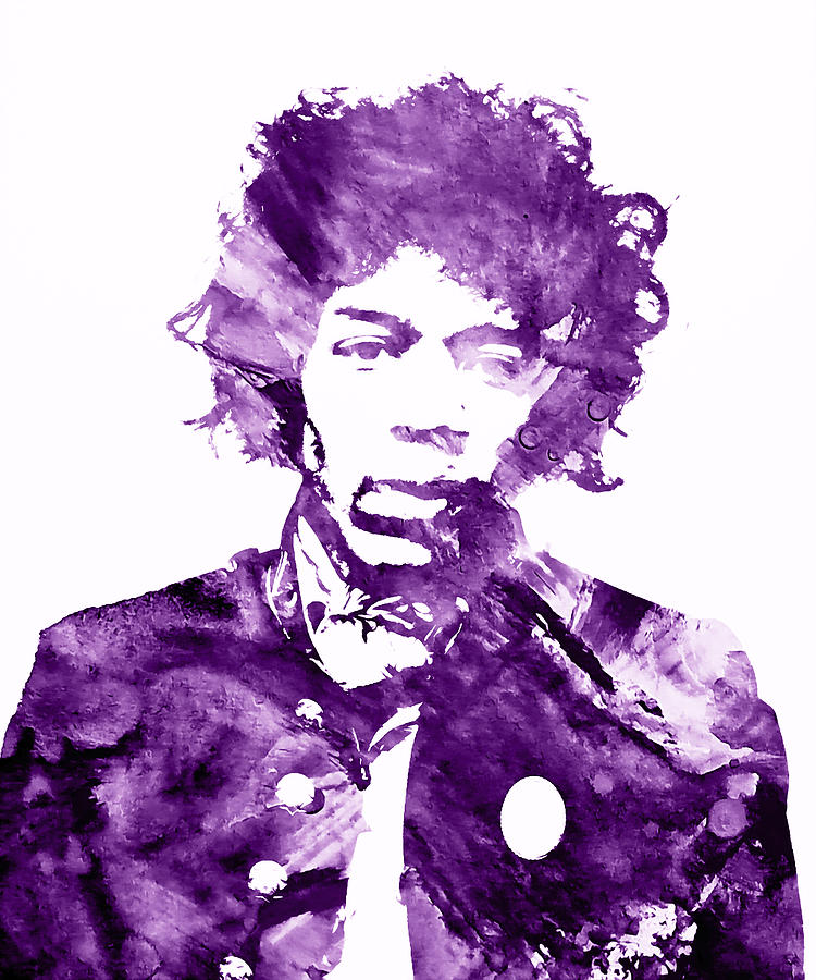 Jimi Hendrix 9f Mixed Media by Brian Reaves
