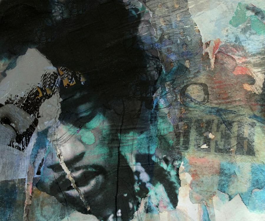 Jimi Hendrix Collage Mixed Media by Paul Lovering