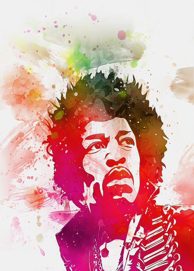 Jimi Hendrix Digital Art by Ian Mitchell