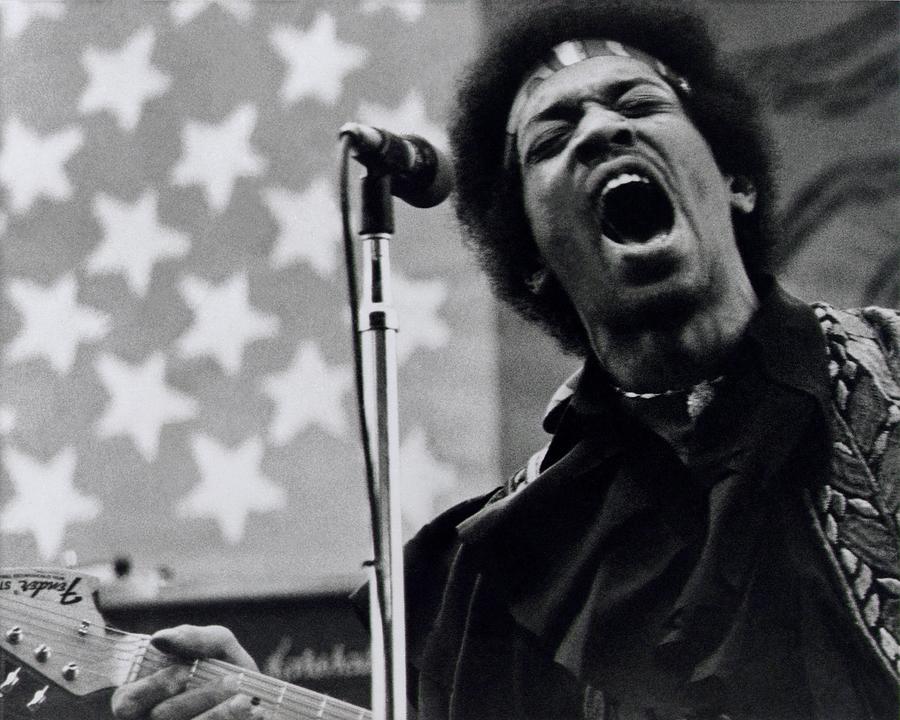 Jimi Hendrix Live Photograph by Larry Hulst