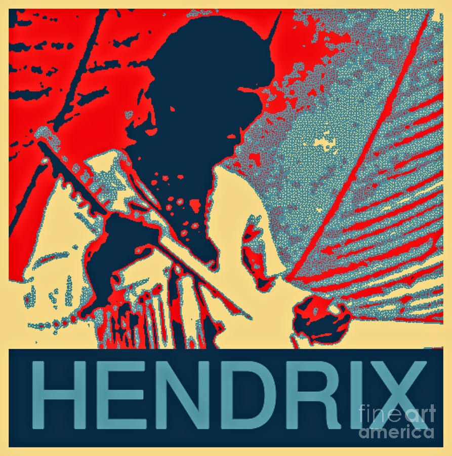 Jimi Hendrix Pop Art Poster Mixed Media By Pd