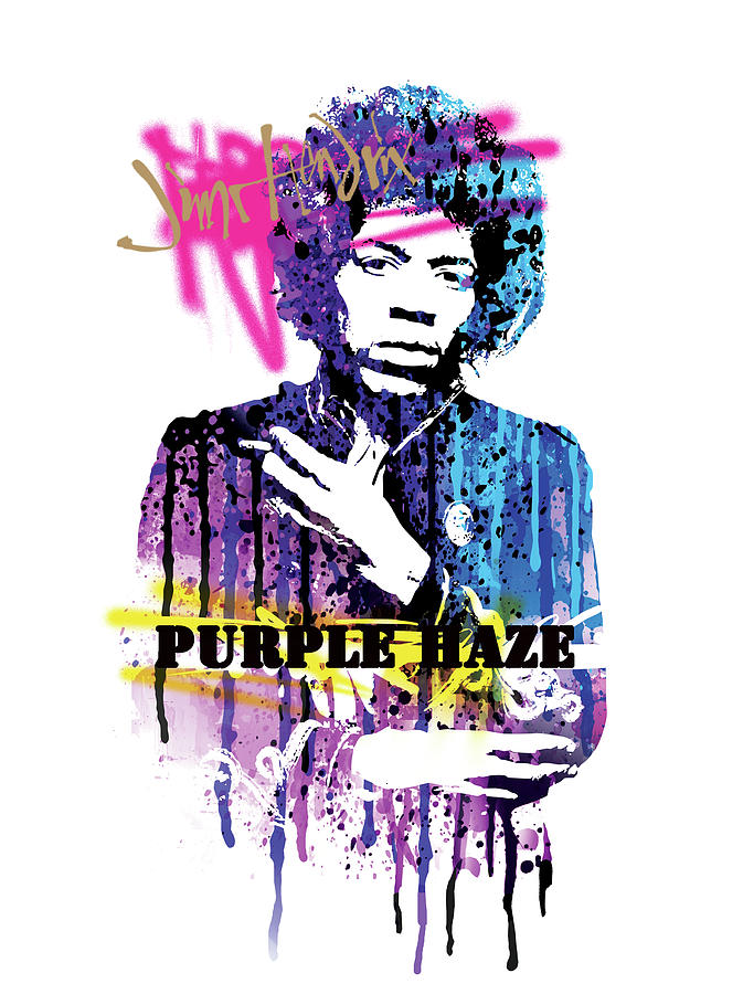 Jimi Hendrix Painting - Jimi Hendrix - Purple Haze by Art Popop