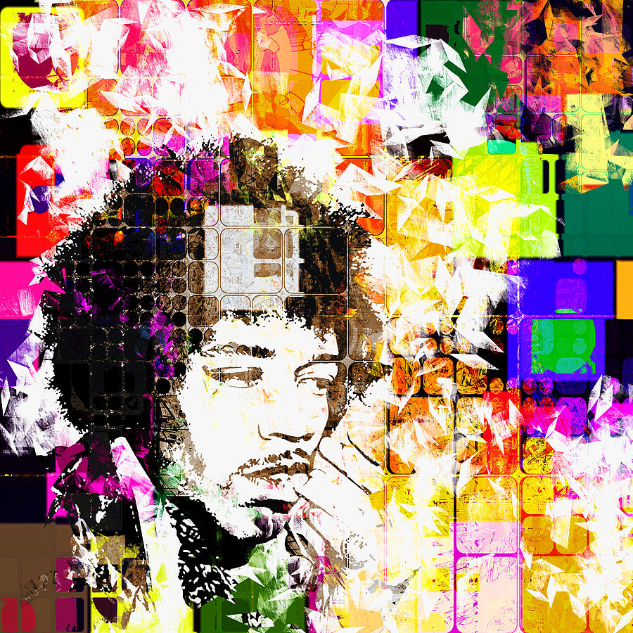 Jimi Digital Art by Tim Palmer - Pixels