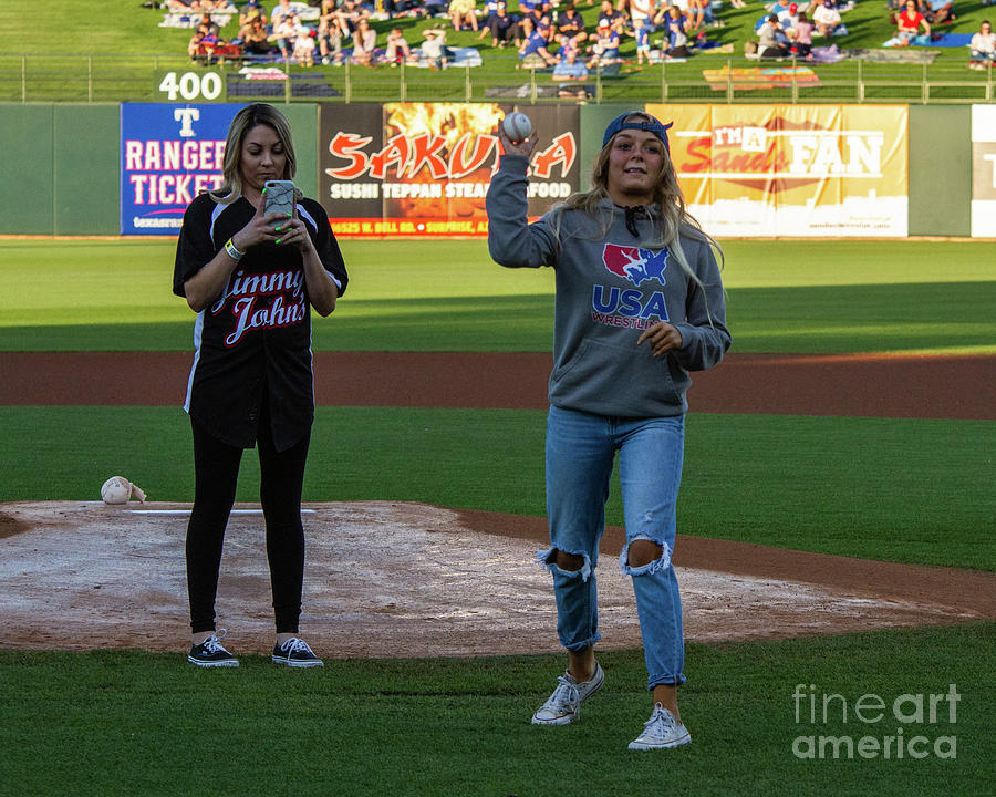 Jimmie Johns sponsors first pitch Photograph by Randy Jackson