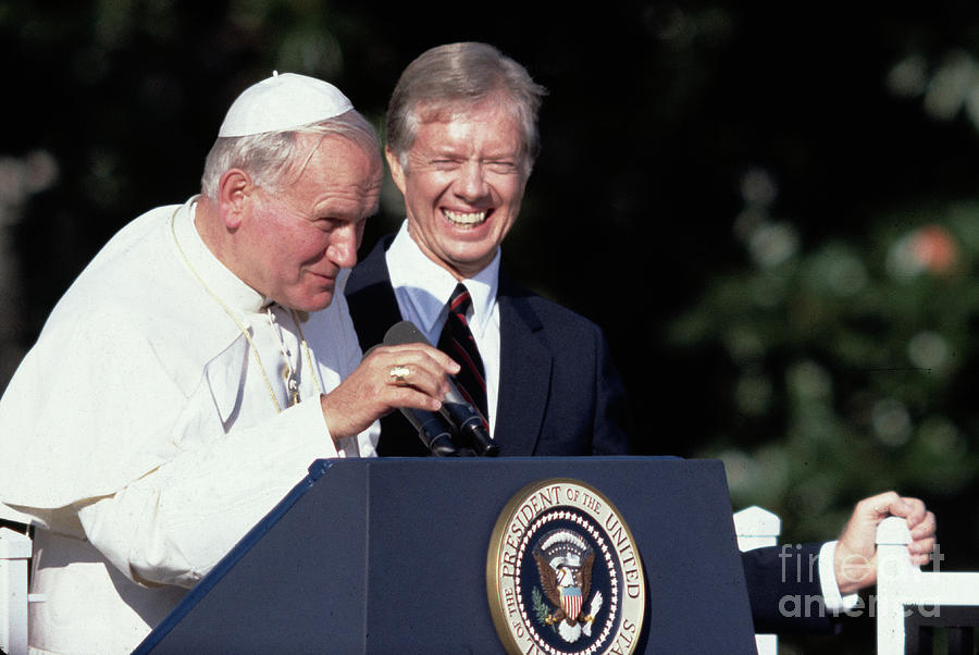 Jimmy Carter Laughing With Pope Photograph by Bettmann