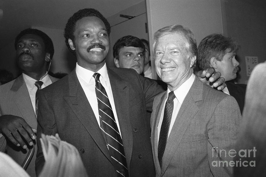 Jimmy Carter With Arm Around Jesse Photograph by Bettmann