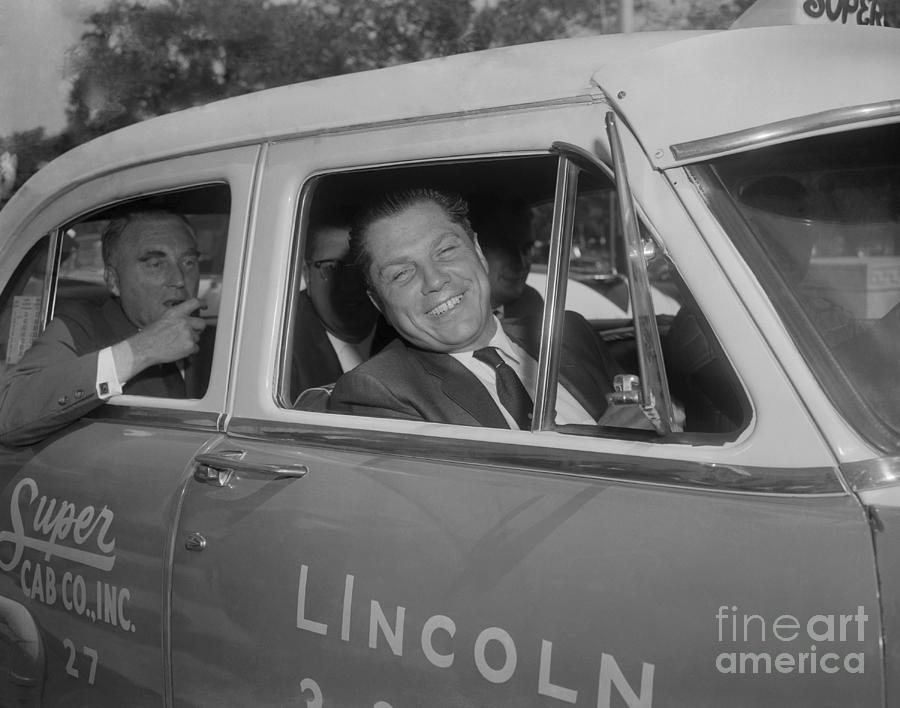 Jimmy Hoffa Smiling From Car Window Photograph by Bettmann