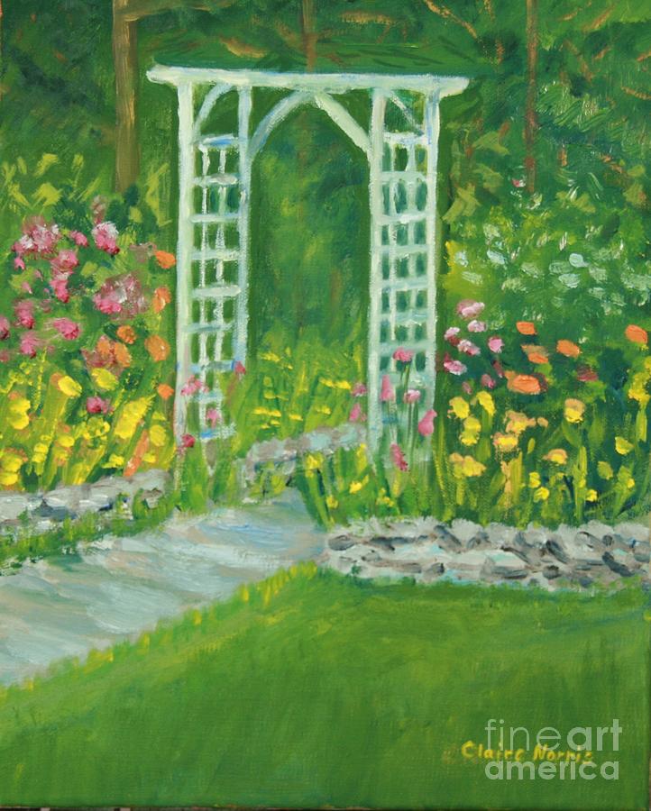 Jim's Arbor Garden Painting by Claire Norris - Pixels