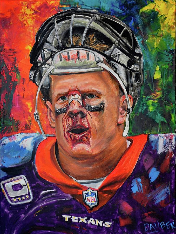 Jj Busted Nose Painting by Ken Pridgeon