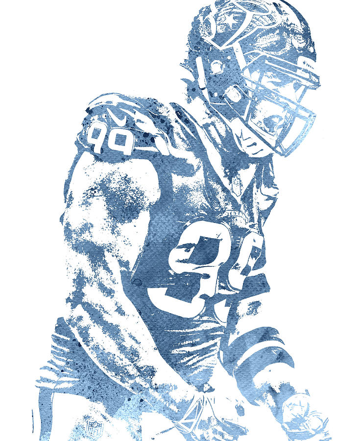 Jj Watt Houston Texans Art 1 T-Shirt by Joe Hamilton - Pixels