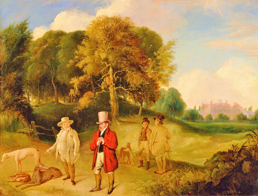  JMW Turner and Walter Fawkes at Farnley Hall - Digital Remastered Edition Painting by Joseph Mallord William Turner