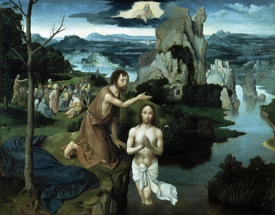 joachim Patinir The Baptism of Christ. Date/Period 1510 - 1520. Painting. JOACHIM PATINIER . DIOS. Painting by joachim Patinir