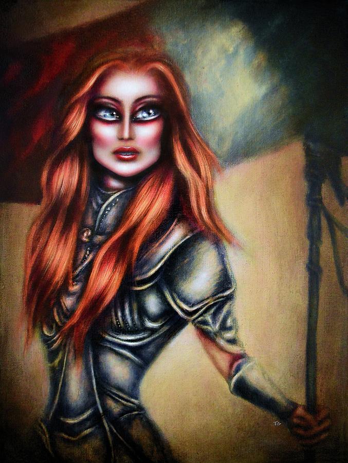 Joan Of Arc At The Battlefield Painting