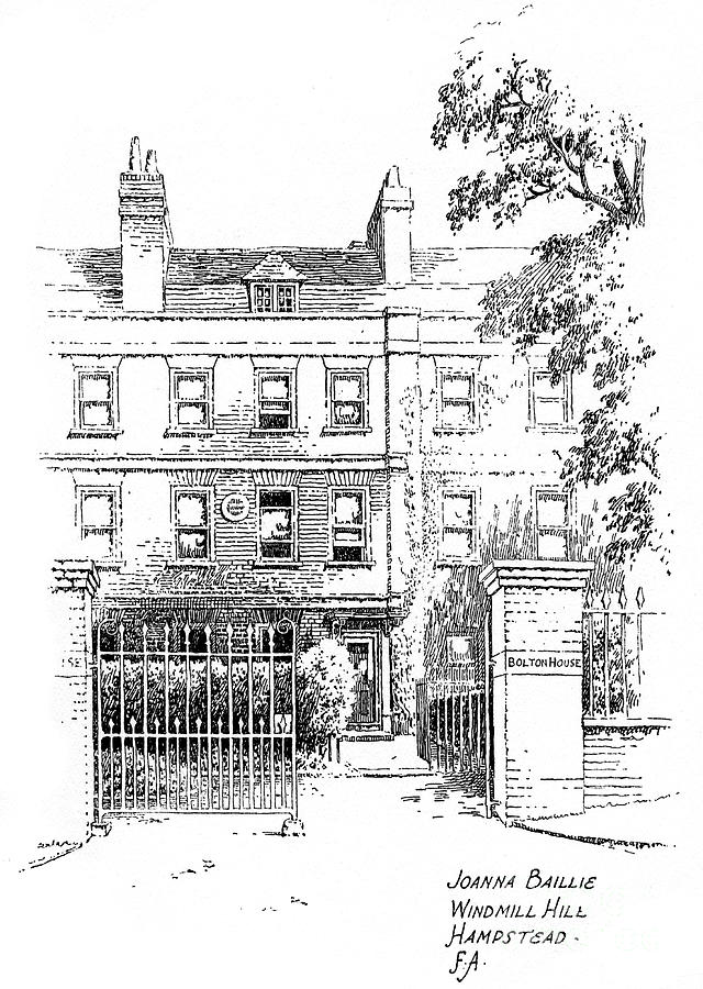 Joanna Baillies House, Windmill Hill Drawing by Print Collector