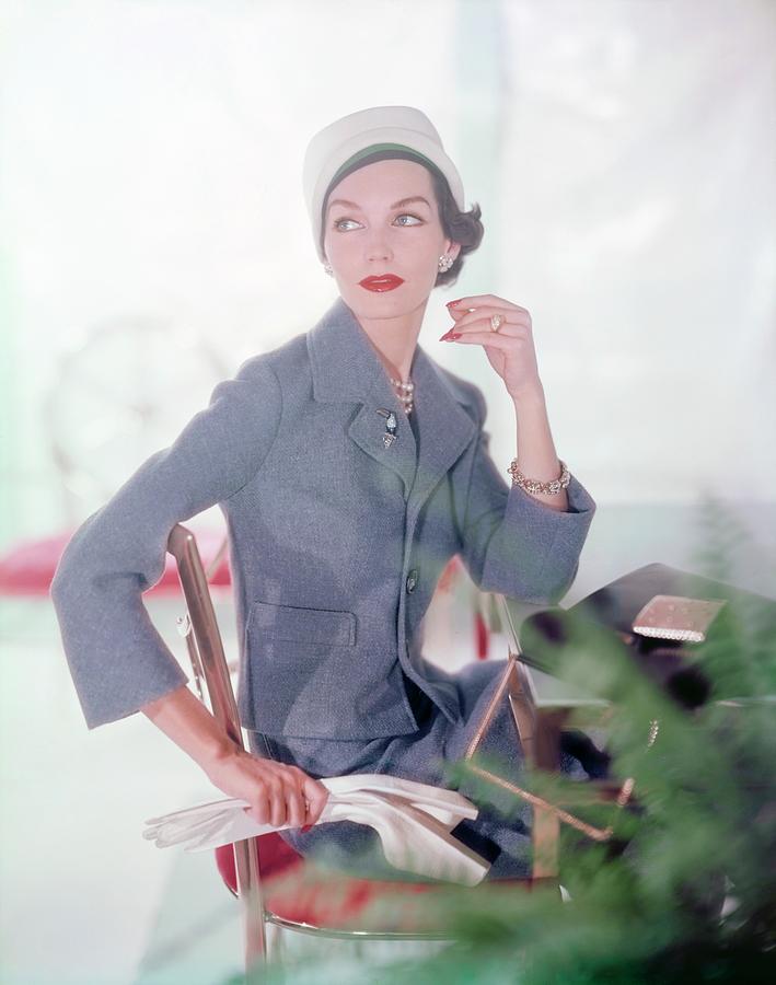 Joanna Mccormick In A Marquise Suit Photograph by Horst P. Horst