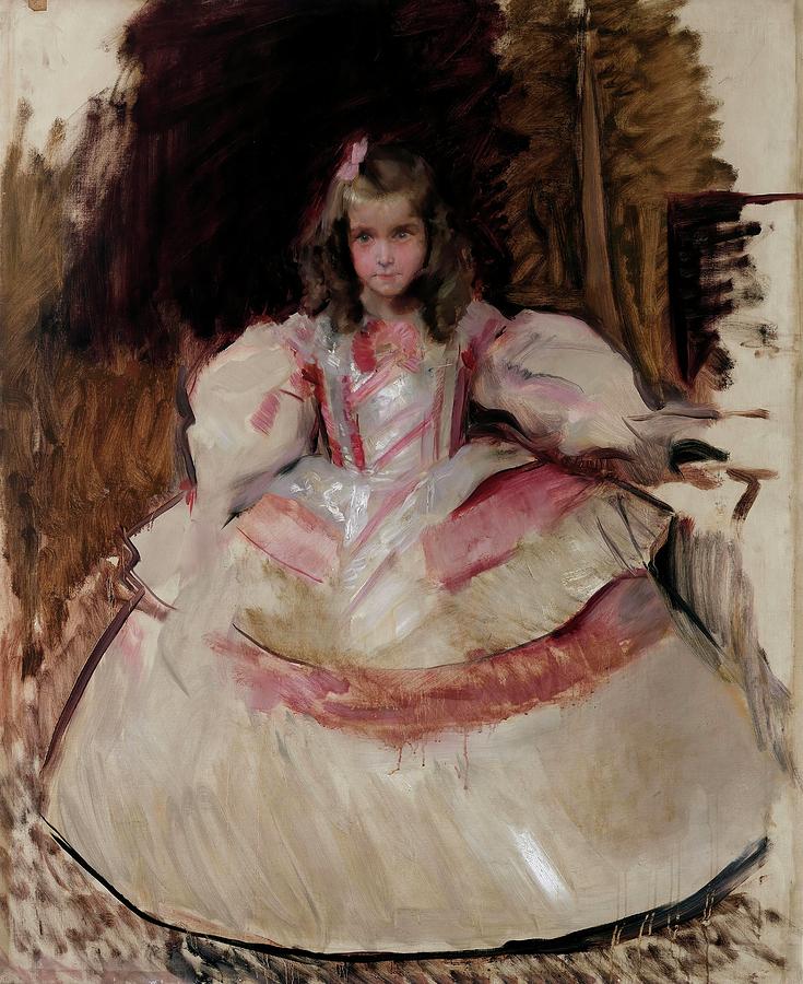 Joaquin Sorolla y Bastida / Maria Figuero, the girl, dressed as a Menina, 1901, Spanish School. Painting by Joaquin Sorolla -1863-1923-