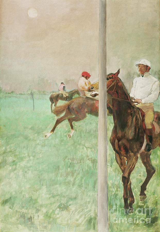 Horse Photograph - Jockeys Before The Race, C.1878-79 by Edgar Degas
