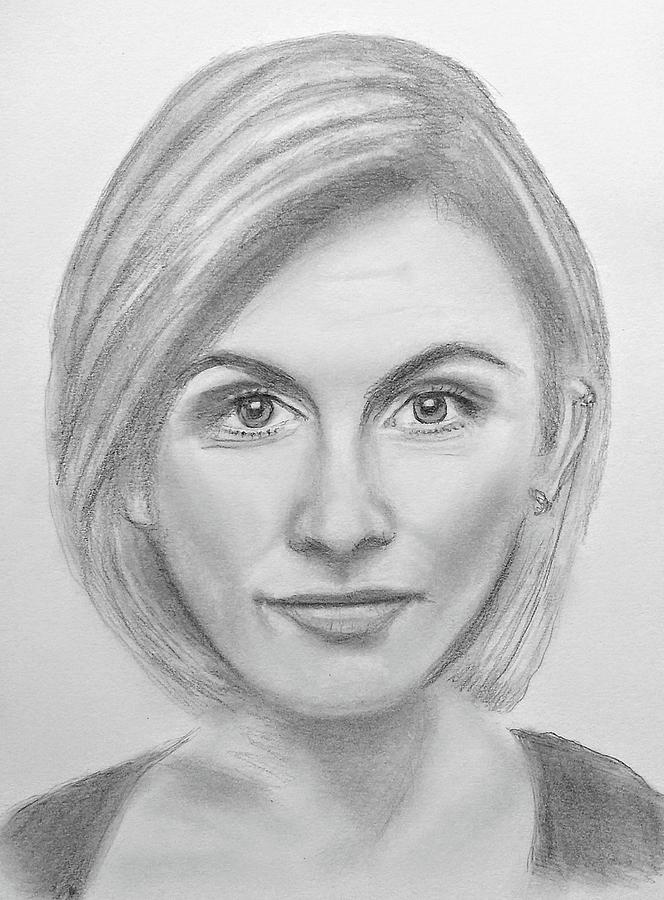 Jodie Whittaker- Dr Who Drawing by Paul Blackmore - Fine Art America