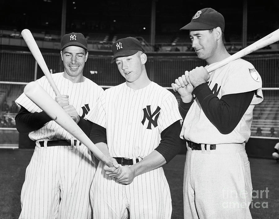 Joe Dimaggio, Mickey Mantle And Ted Photograph by Bettmann