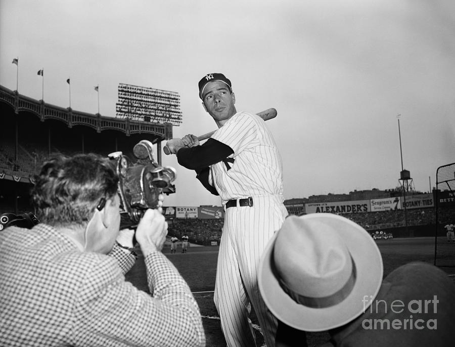 Joe Dimaggio And Son by Bettmann