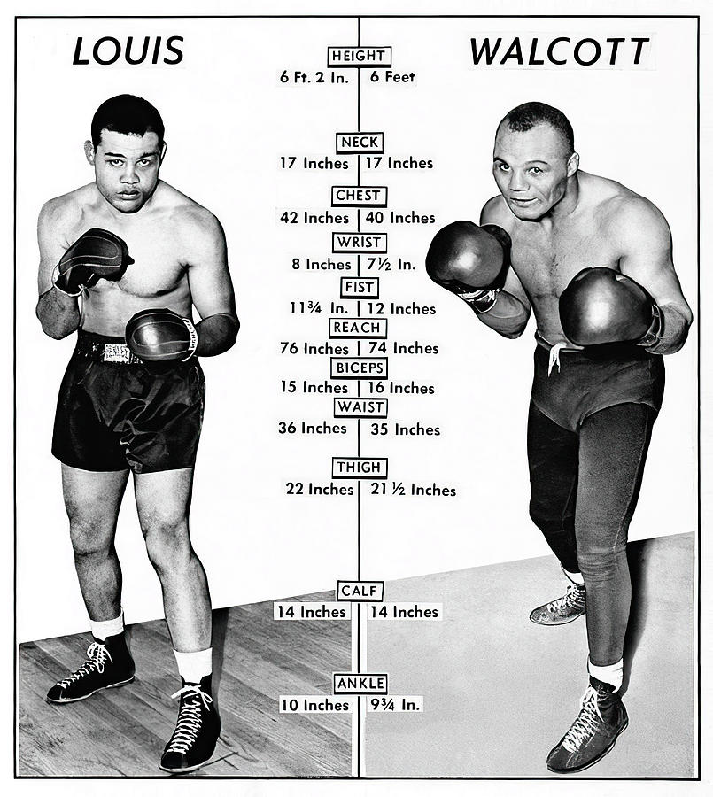 JOE LOUIS vs JERSEY JOE WALCOTT - TALE of the TAPE 1947 Photograph by ...