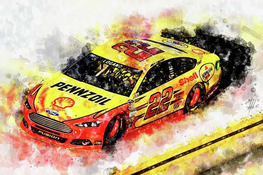 Joey Logano Painting by Theodor Decker - Fine Art America