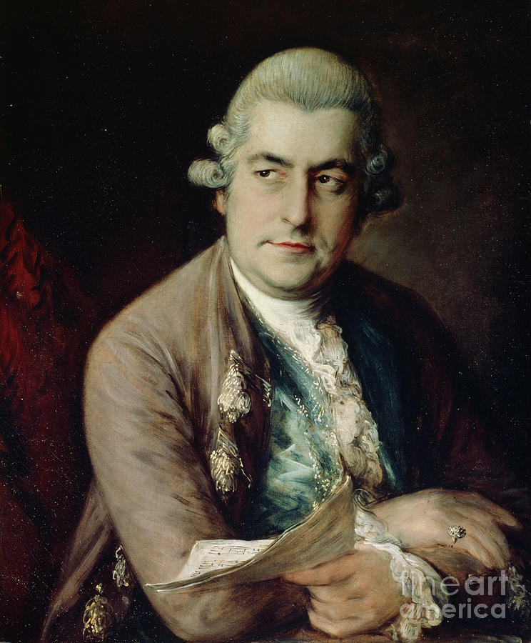 Johann Christian Bach, 1776 Painting by Thomas Gainsborough